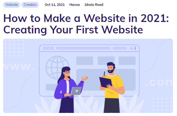 How to Make a Website article on Hostinger Tutorials