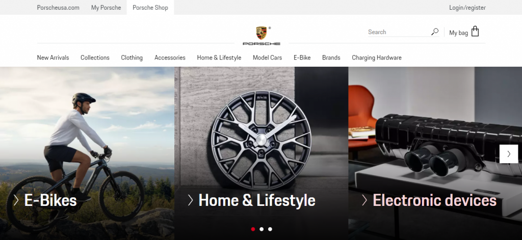 The Porsche merchandise store