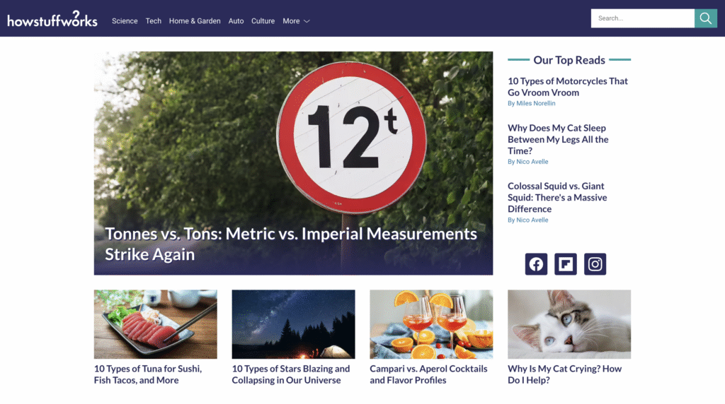 The HowStuffWorks blog homepage