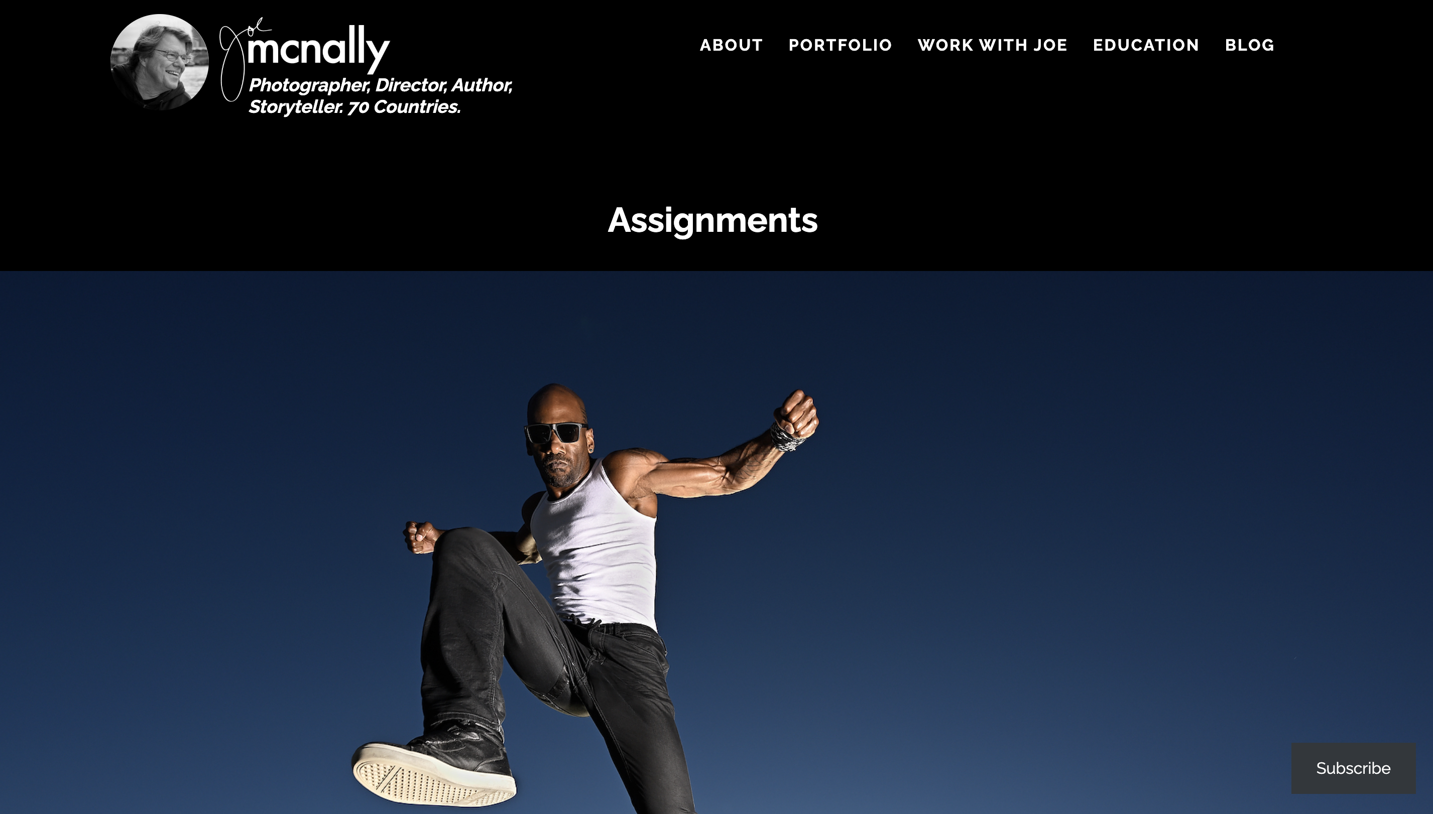 The Joe McNally blog homepage