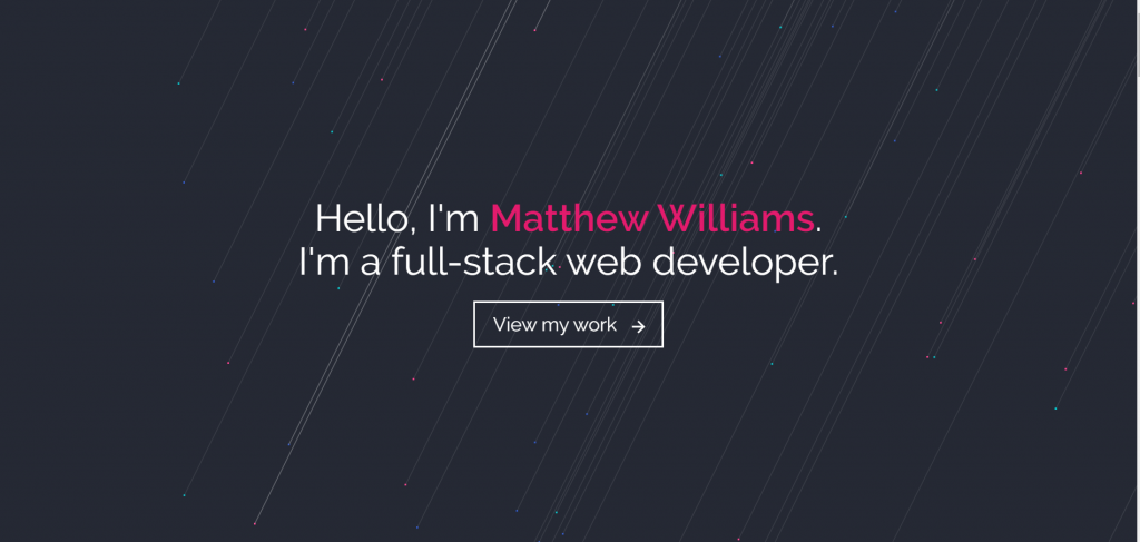 Matthew Williams' portfolio website
