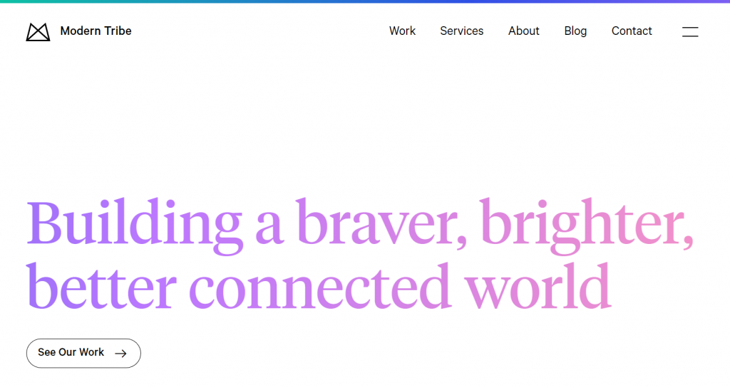 Modern Tribe's homepage