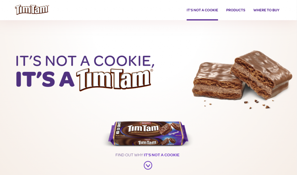 Tim Tam's, a WebDevStudios client, homepage