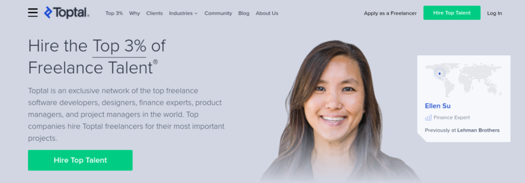 Toptal freelance platform.