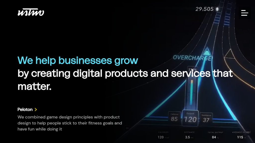 ustwo's, a Human Made client, homepage