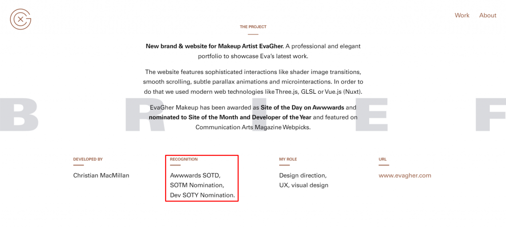 Xavier Cusso's portfolio page