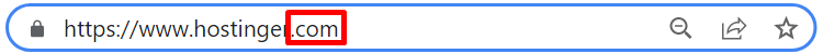 Hostinger uses the .com domain extension