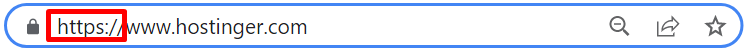 hostinger.com uses the https protocol