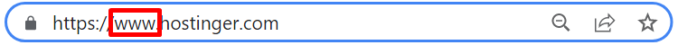 hostinger.com uses the www subdomain