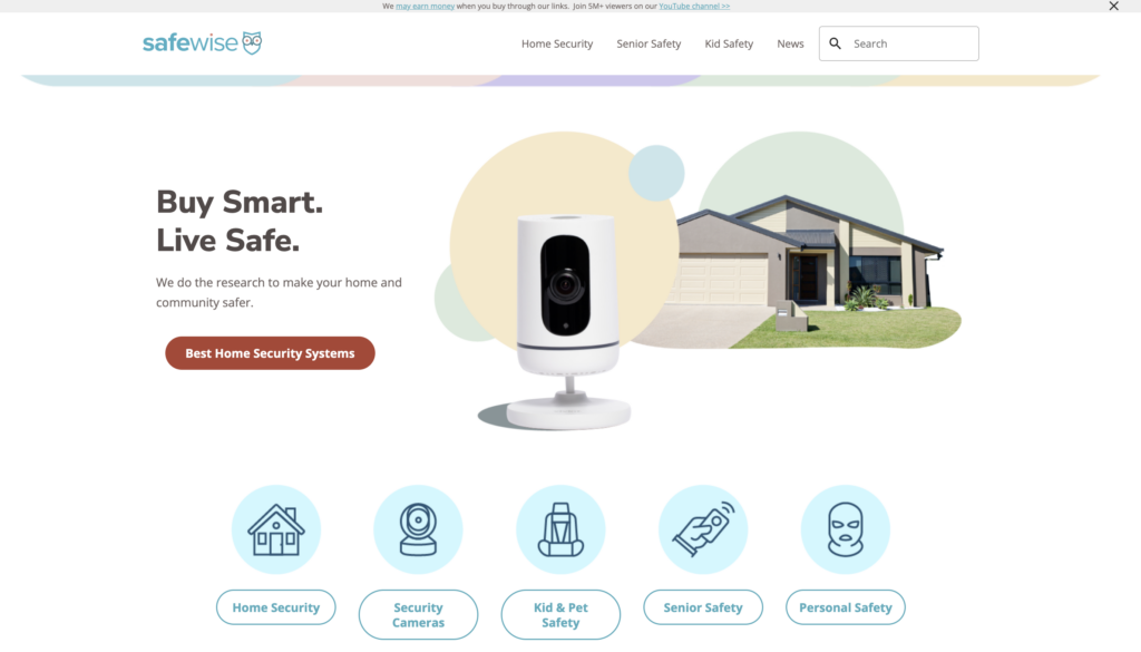SafeWise's homepage