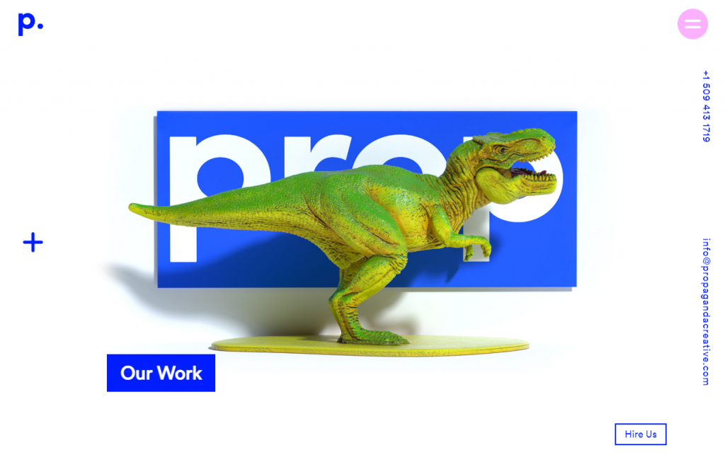  Propaganda Creative, one of the best branding, graphic design, and web agencies, homepage