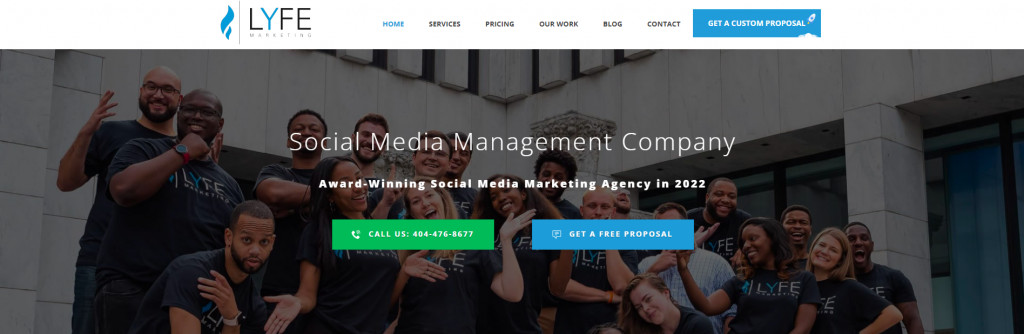 Lyfe Marketing's website