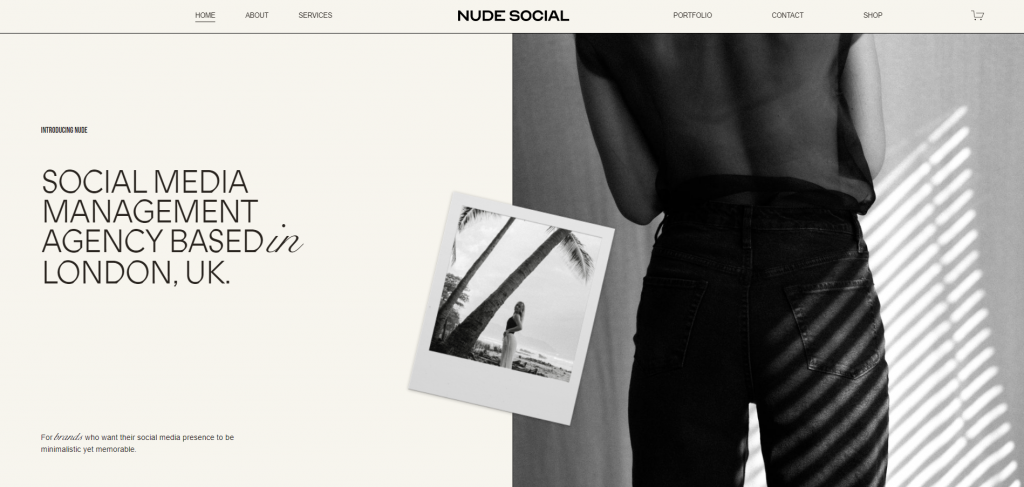 Nude Social's website