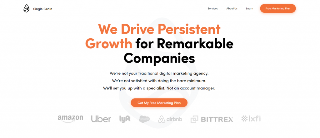 Single Grain's website