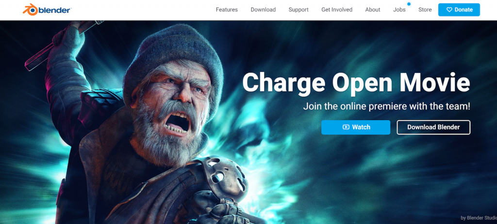 Blender website homepage