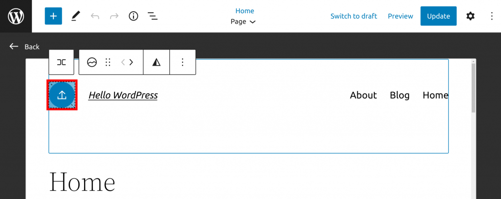 The Site Logo block on WordPress Template Editor