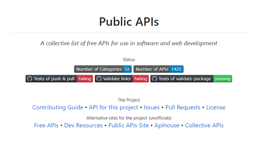 public-apis/public-apis GitHub repository