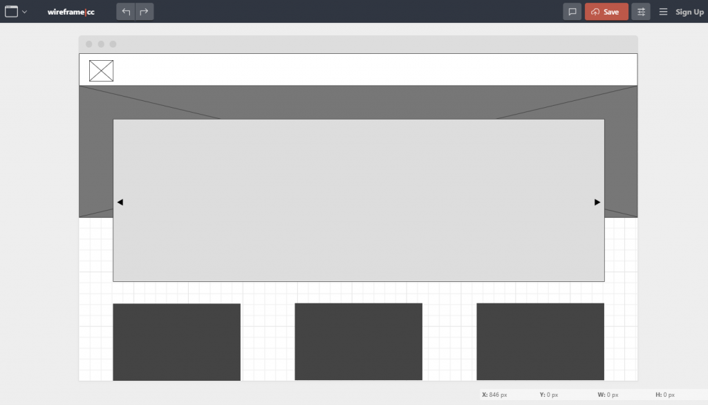 The user interface of Wireframe.cc
