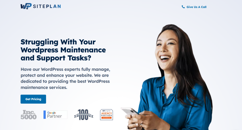 WP SitePlan's homepage