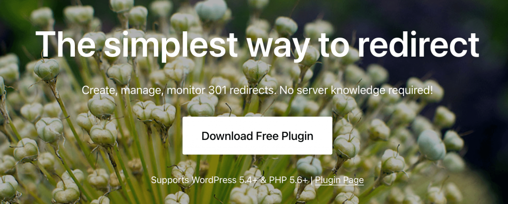The plugin banner of Redirection