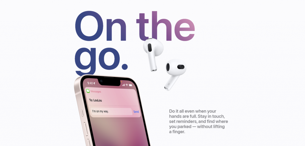 The homepage of Siri virtual assistant by Apple.