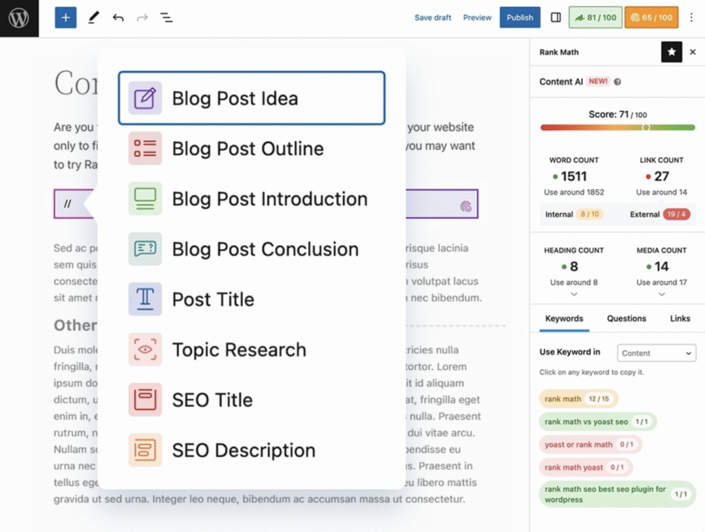 rank-math-ai Rank Math AI WordPress AI plugin