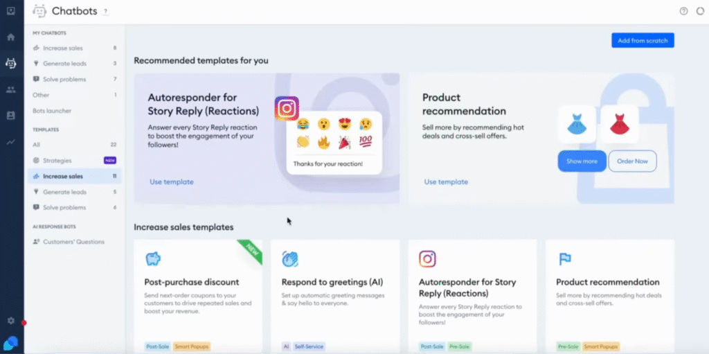 tidio-interface Tidio WordPress AI plugin