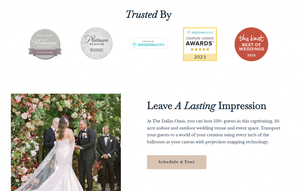 Dallas Oasis montre quelles marques font confiance à ses services