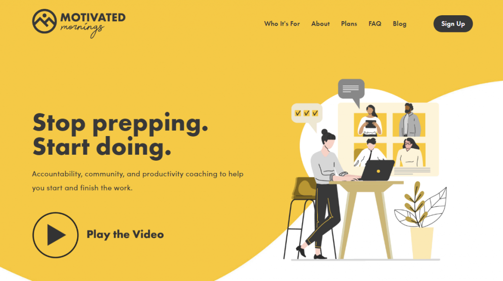Le site web de Motivated Mornings StoryBrand
