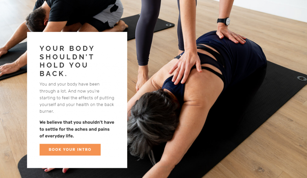 Nephesh Pilates applique le cadre StoryBrand pour expliquer le problème et ses solutions