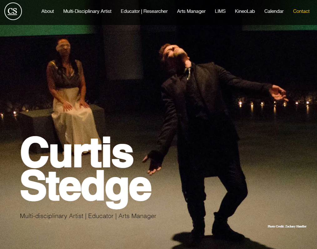 exemples-de-sites-de-professeurs Page d'accueil du site web du professeur Curtis Stedge
