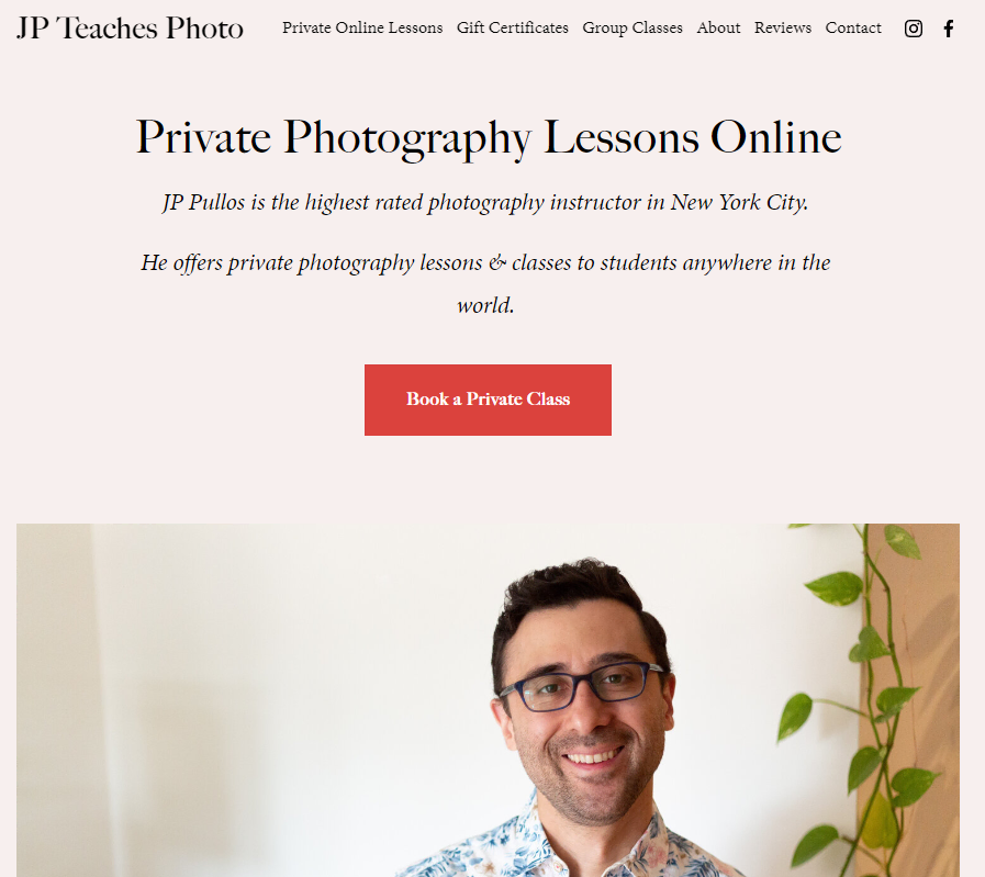 exemples-de-sites-de-professeurs Page d'accueil du site web JP Teaches Photo