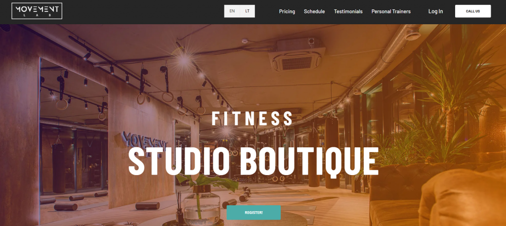 The Movement LAB website homepage