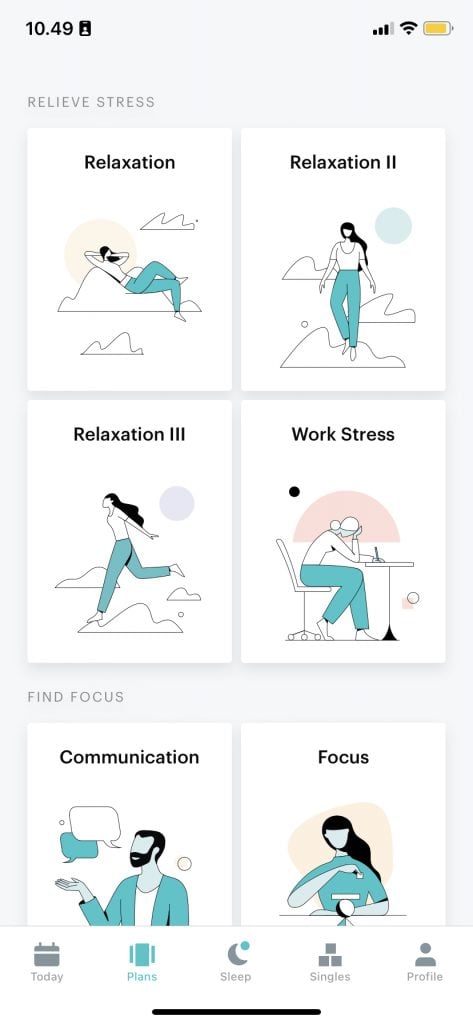 Balance app interface