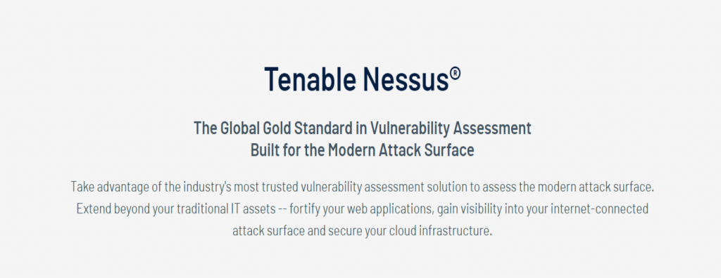 Nessus website
