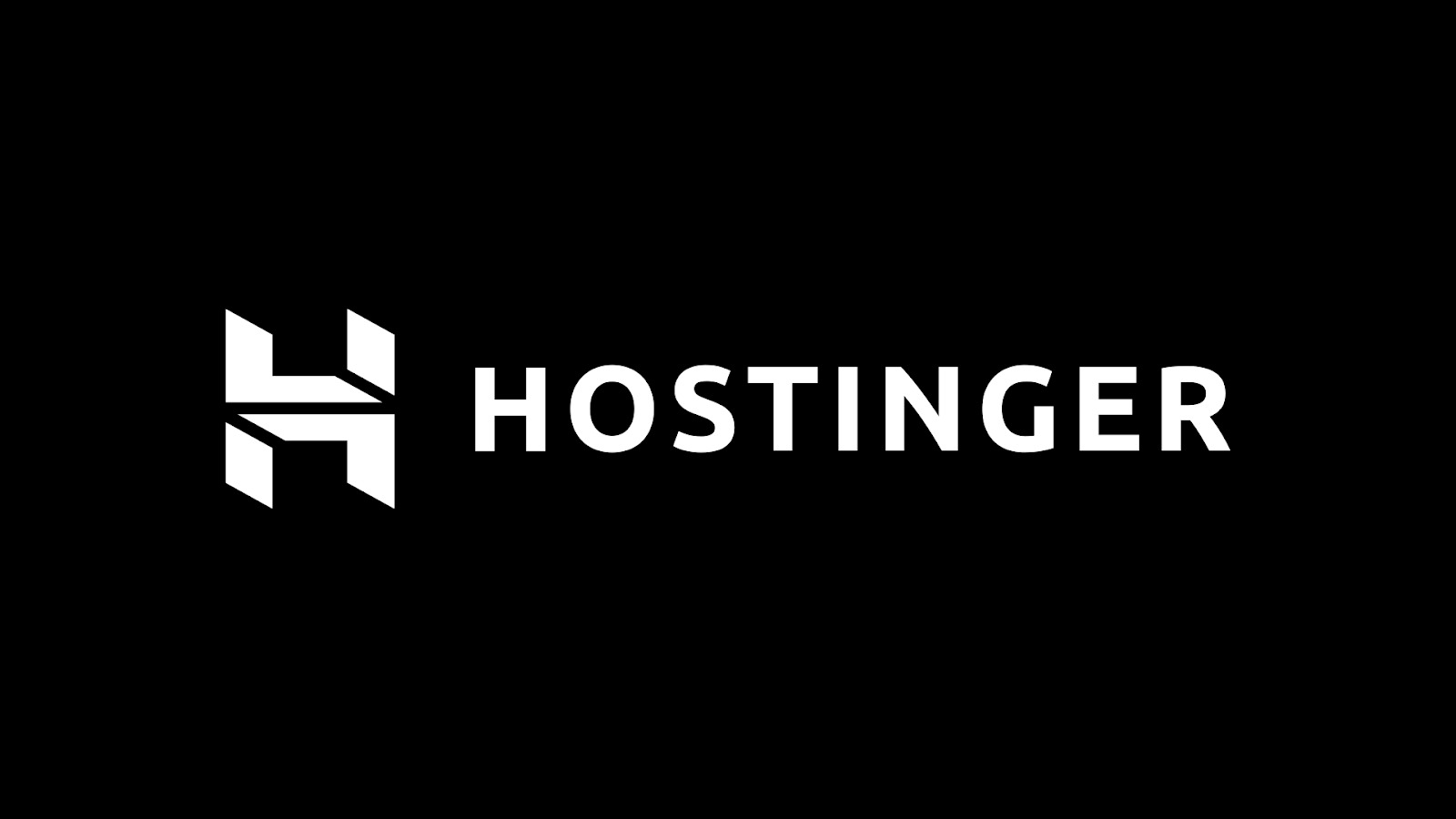 Hostinger logo in black background