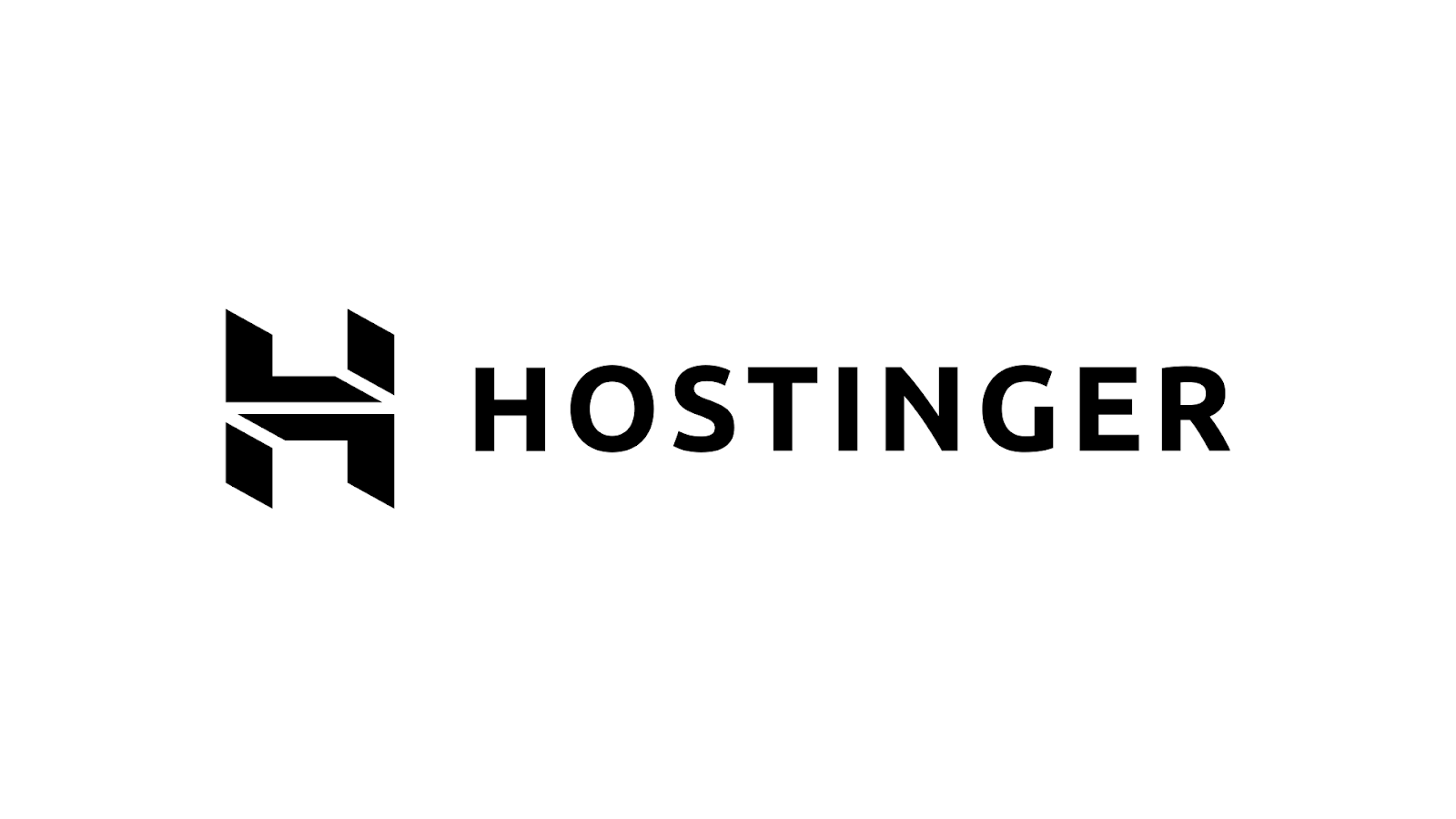 Hostinger logo in white background