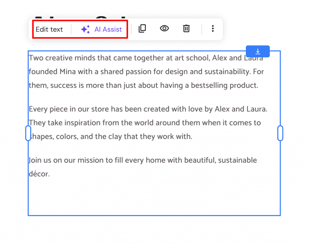 website builder text editor