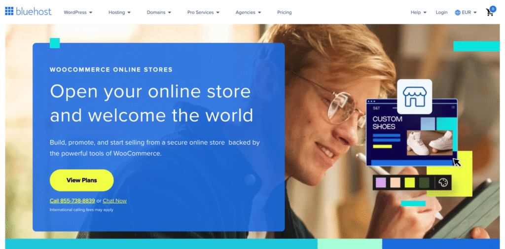 Bluehost landing page