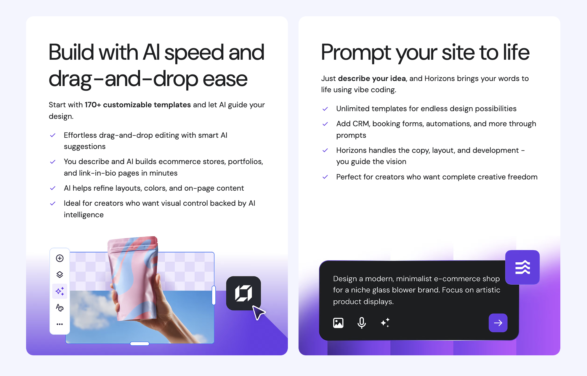 Hostinger AI landing page