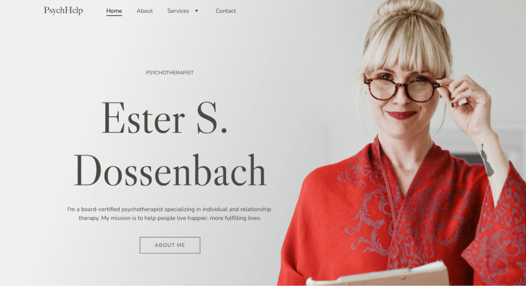 Dossenbach template in preview mode