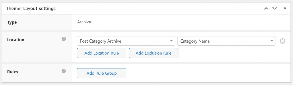 Beaver Builder Themer Layout Settings section
