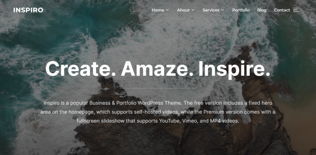 The demo page of Inspiro