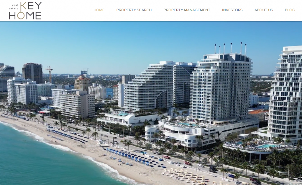 La page d'accueil de Key Home Real Estate