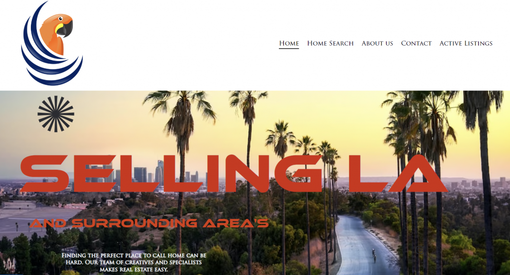 The homepage of Parrot Real Estate