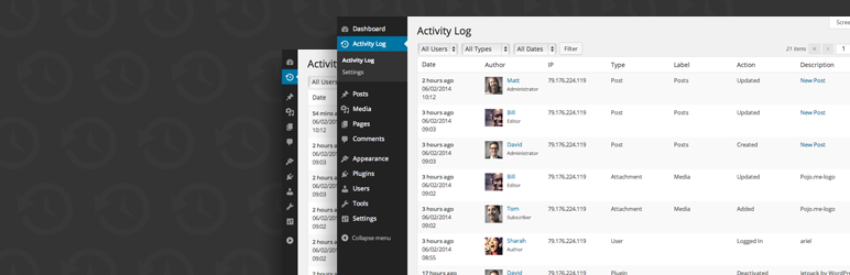 The Activity Log plugin banner
