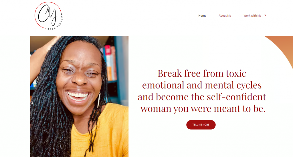 Coach Yahudith website homepage