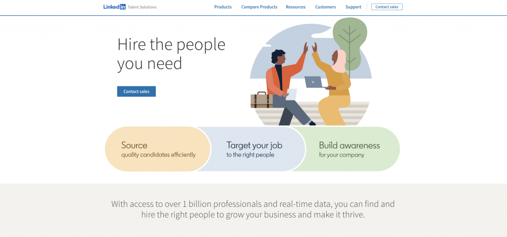LinkedIn Talent Solutions landing page