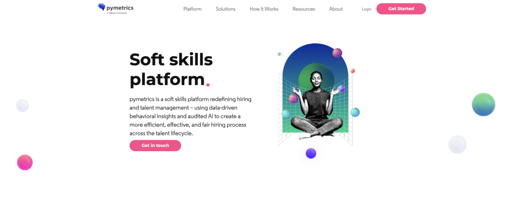 Pymetrics landing page