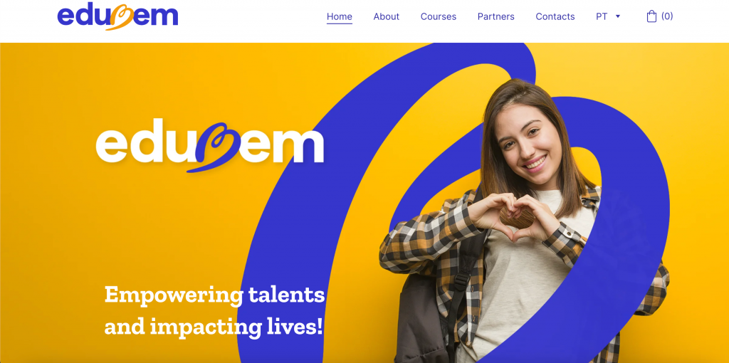 Edubem informational site landing page